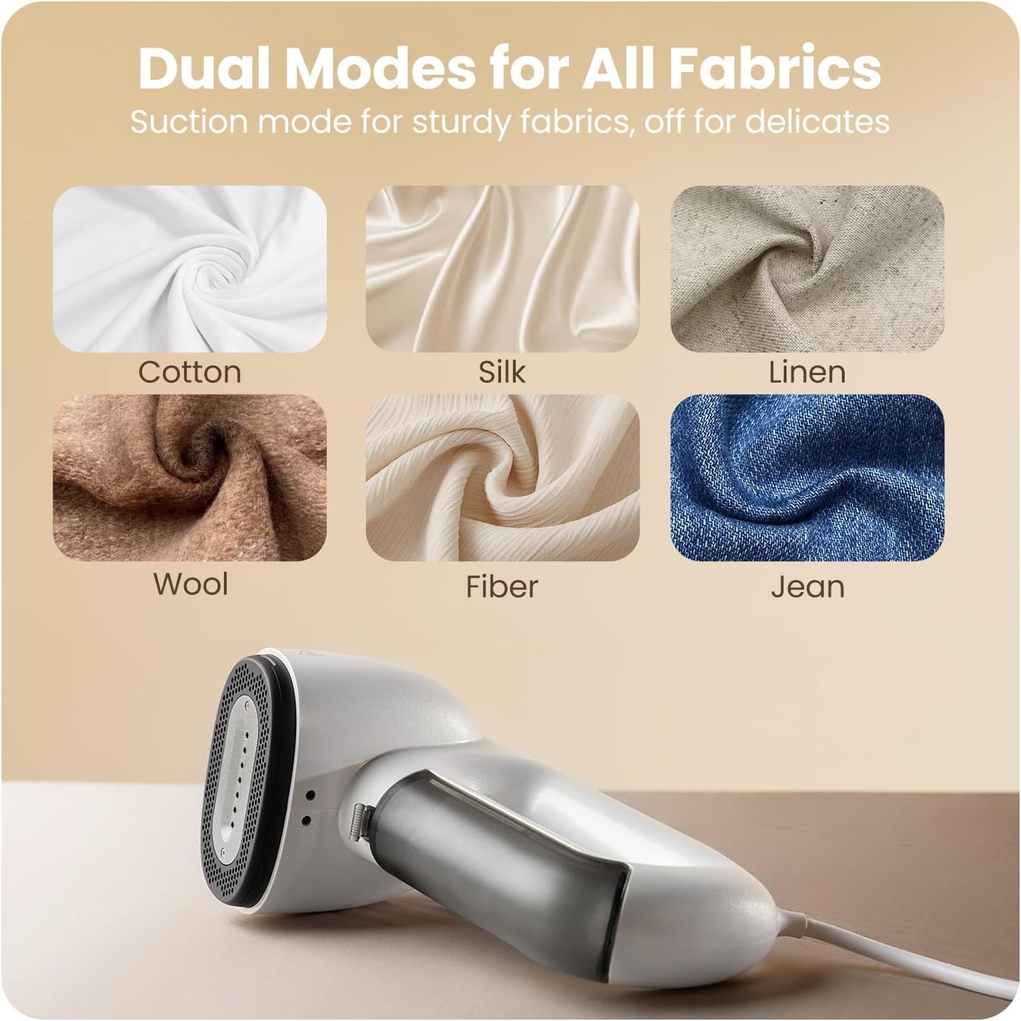 Neakasa Magic 1 Vacuum Steamer, Handheld Travel Garment Steamer for Clothes