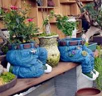 Garden Art Jeans Garden Decoration Flower Pot